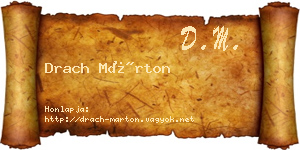 Drach Márton névjegykártya